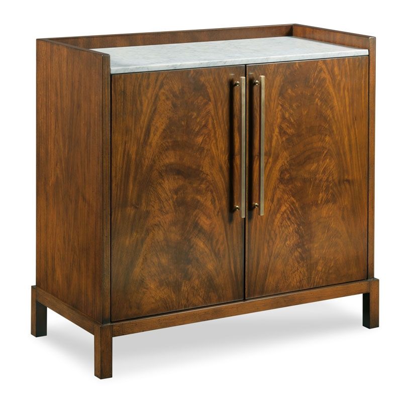 Woodbridge Ridge Bar Cabinet with Carrara Marble Top – Margate Finish