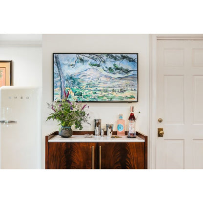 Woodbridge Ridge Bar Cabinet with Carrara Marble Top – Margate Finish