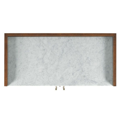 Woodbridge Ridge Bar Cabinet with Carrara Marble Top – Margate Finish