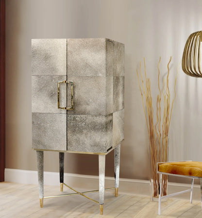 Safari Cowhide Bar Cabinet