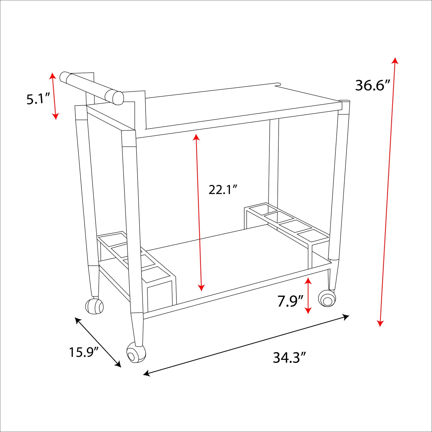 The Glacia Bar Cart
